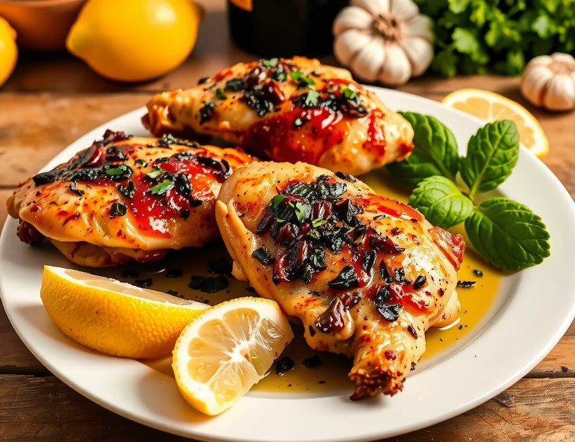 Herb marinated chicken breasts